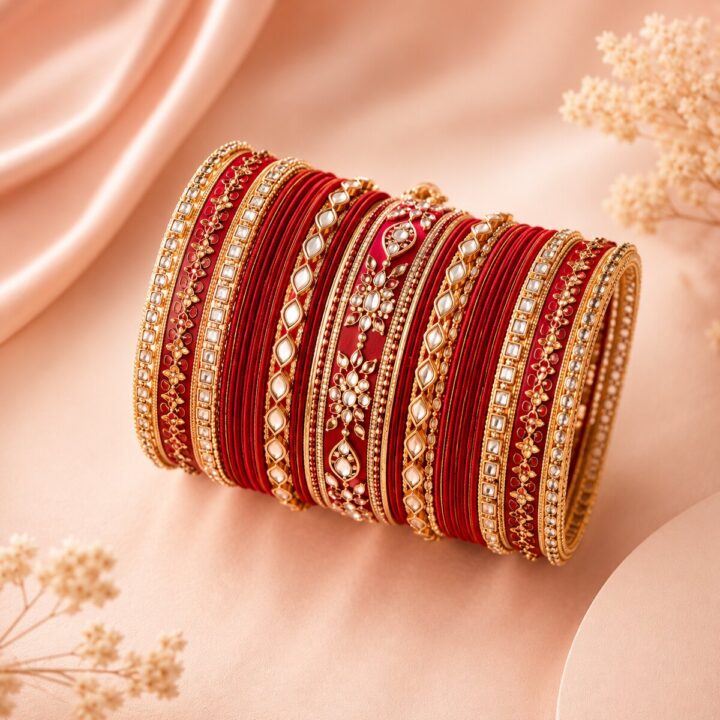 Mehr Festive Gold Bangle Set