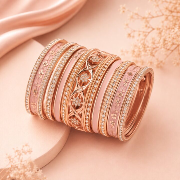 Zarin Rose Gold Bangles